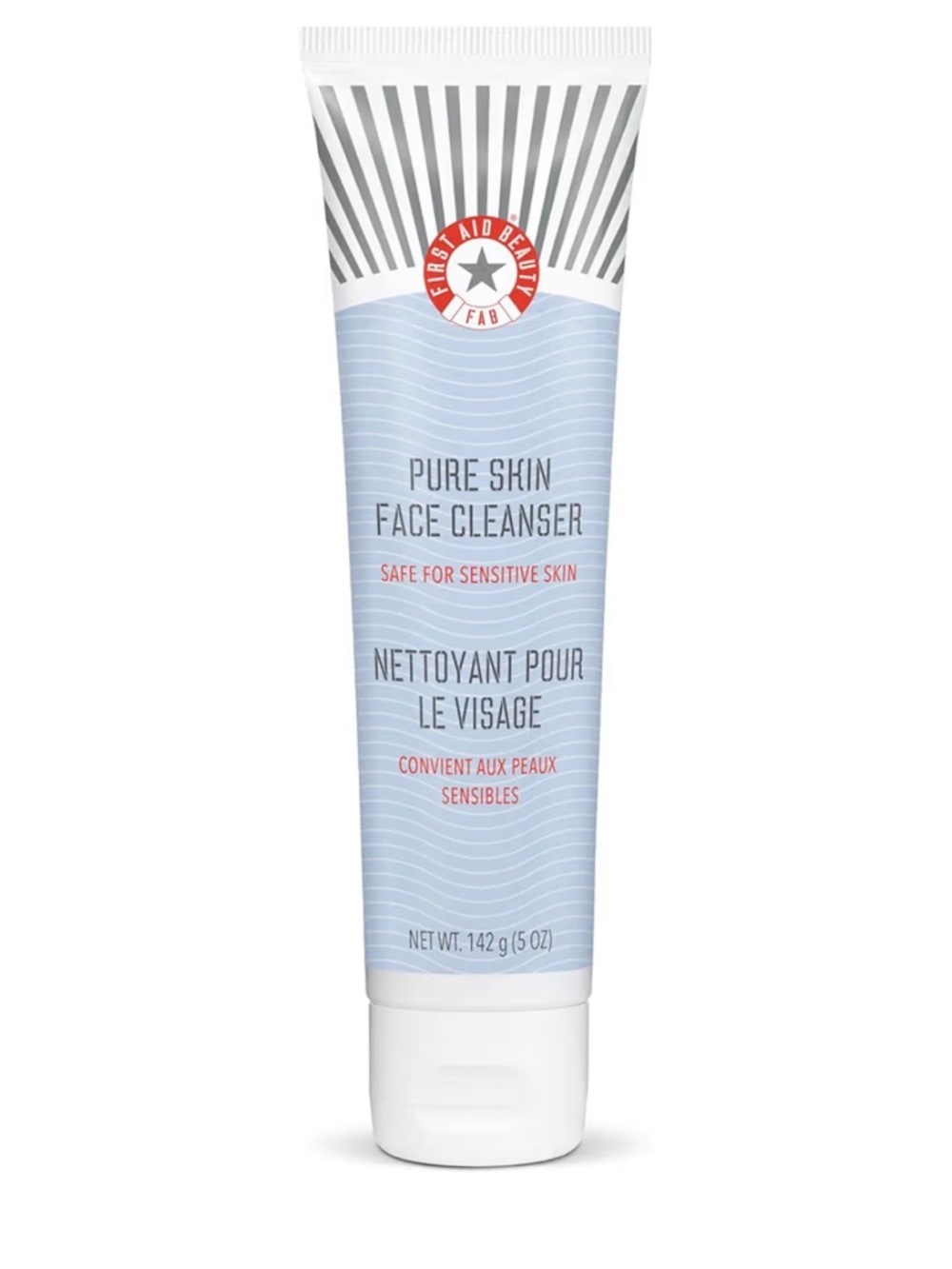 NEW First Aid Beauty Pure Skin Face Cleanser, Sensitive Skin Cream Cleanser 5oz